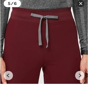 Burgundy Livingston High Waisted Basic Scrub Pant - Figs